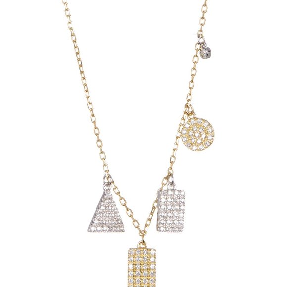 ADORNIA Jewelry - NWT-ADORNIA Gold Plated Sterling Silver Multi Shap